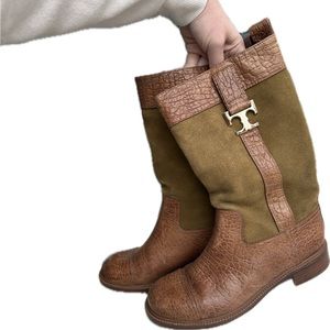 Tory Birch Corey Mid Calf Flat Boot 9